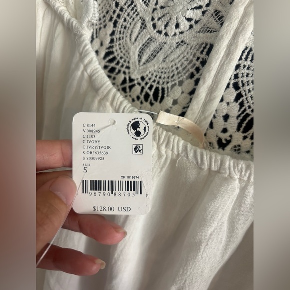 Free People All You Need Is Lace Midi Dress White Ivory Maxi Sundress Boho NWT - Picture 10 of 12